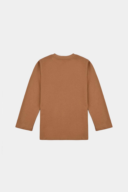 Boys Jumbo Pique T-Shirt F/S Tyrannosaurus - Cashew