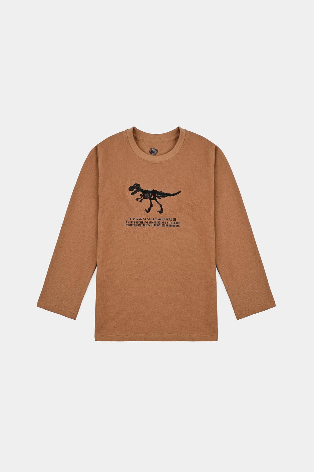 Boys Jumbo Pique T-Shirt F/S Tyrannosaurus - Cashew