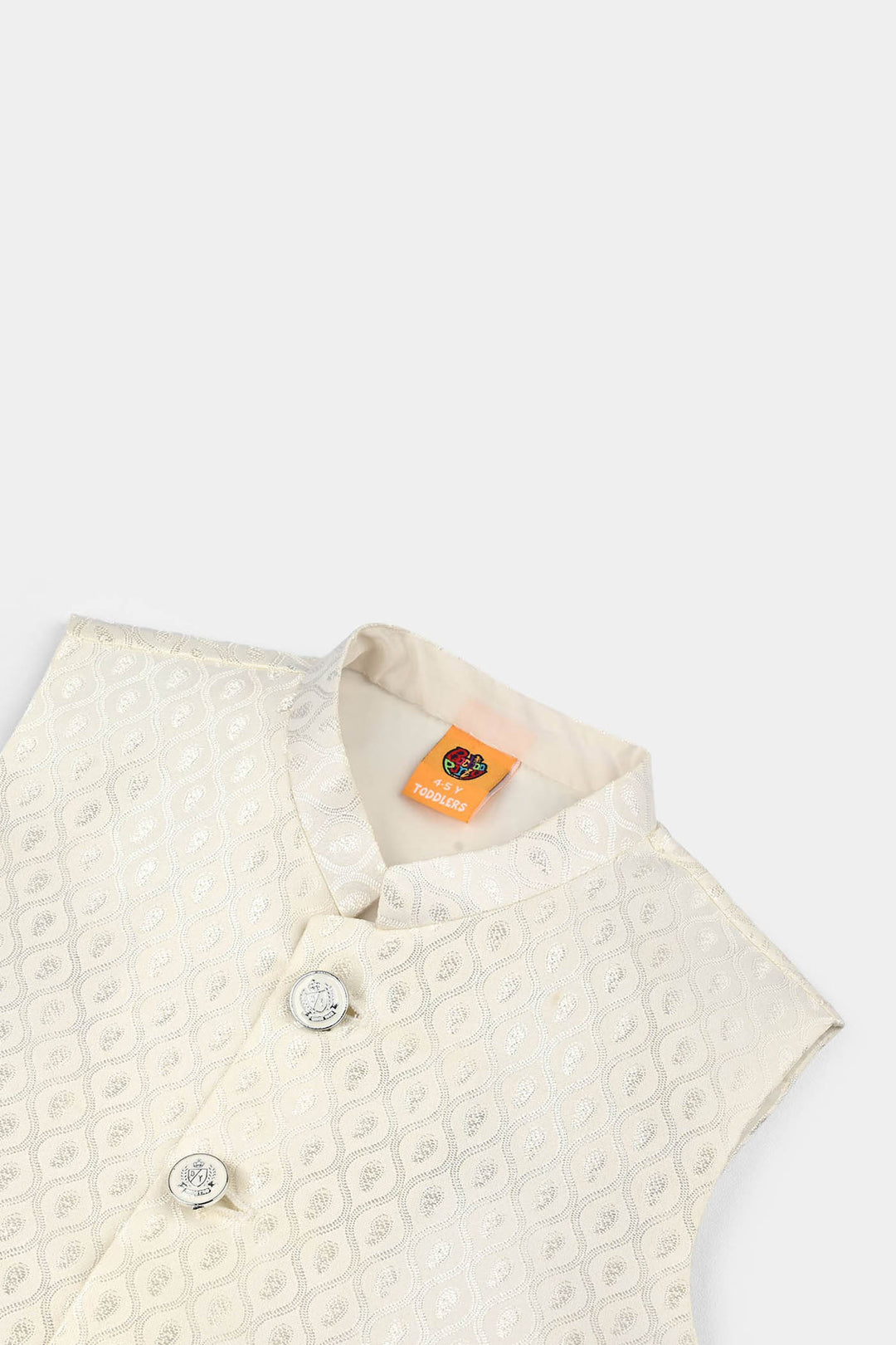 Boys Poly Viscos Waist coat (Blended) - Off White