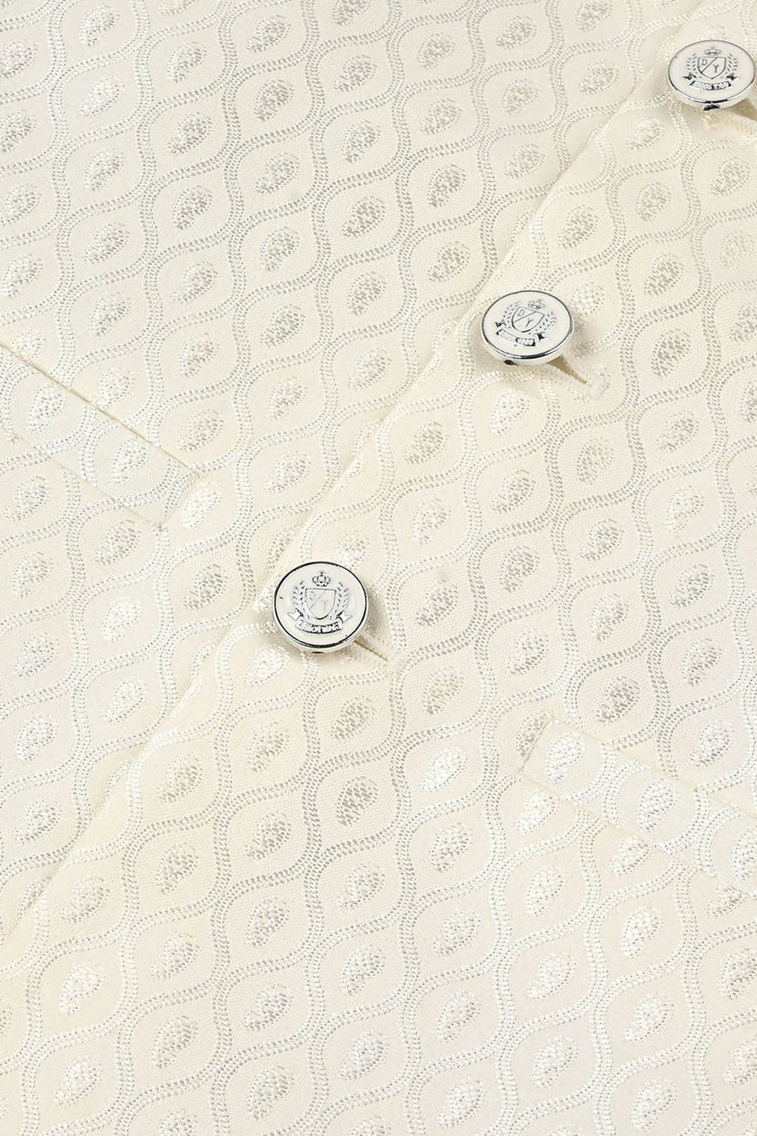 Boys Poly Viscos Waist coat (Blended) - Off White