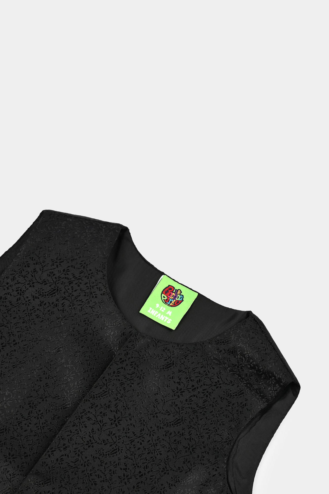 Infant Boys Poly Viscos Waist Coat (Black Funk) - BLACK