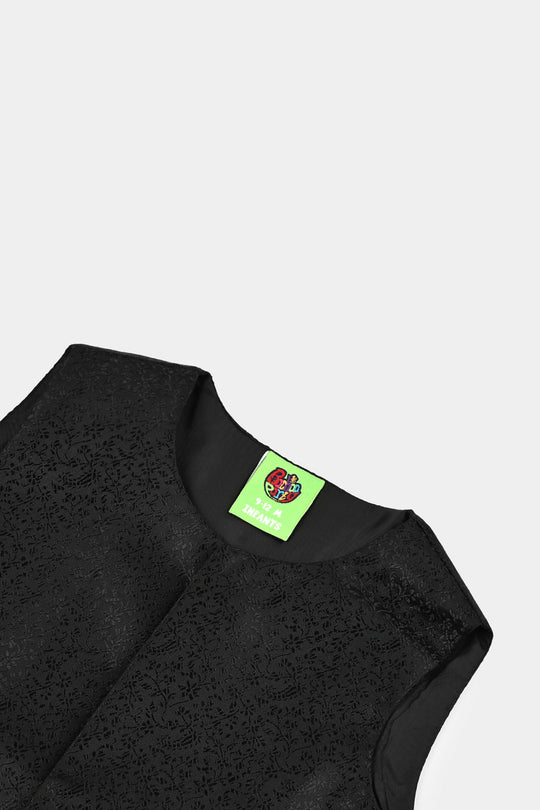 Infant Boys Poly Viscos Waist Coat (Black Funk) - BLACK