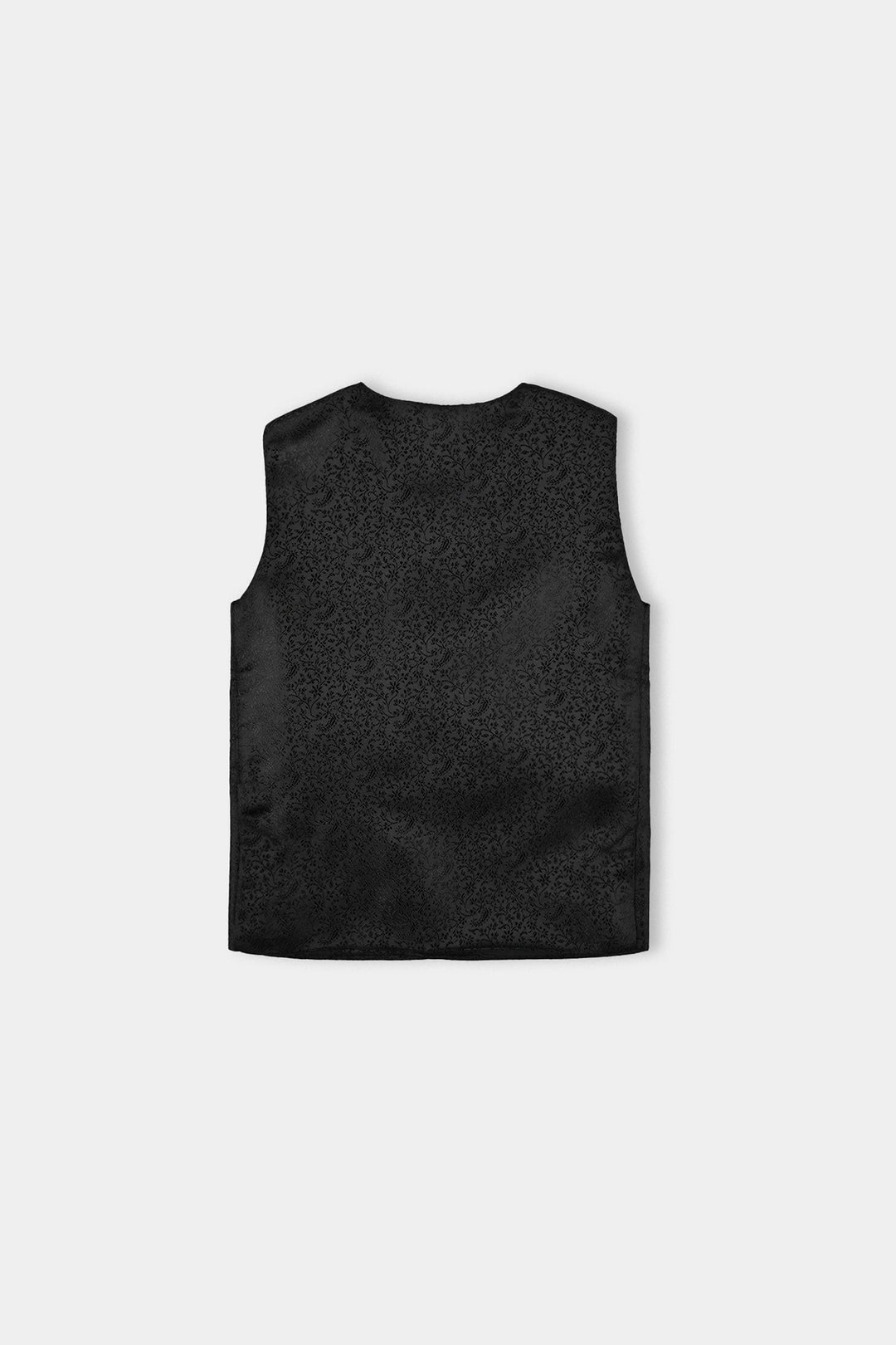 Infant Boys Poly Viscos Waist Coat (Black Funk) - BLACK