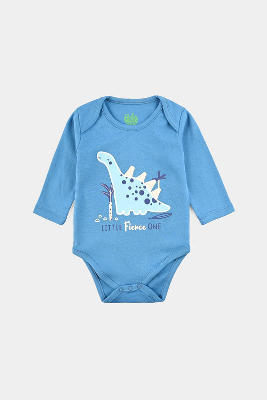 Infant Boys Cotton Interlock Romper F/S LITTLE FIERCE ONE