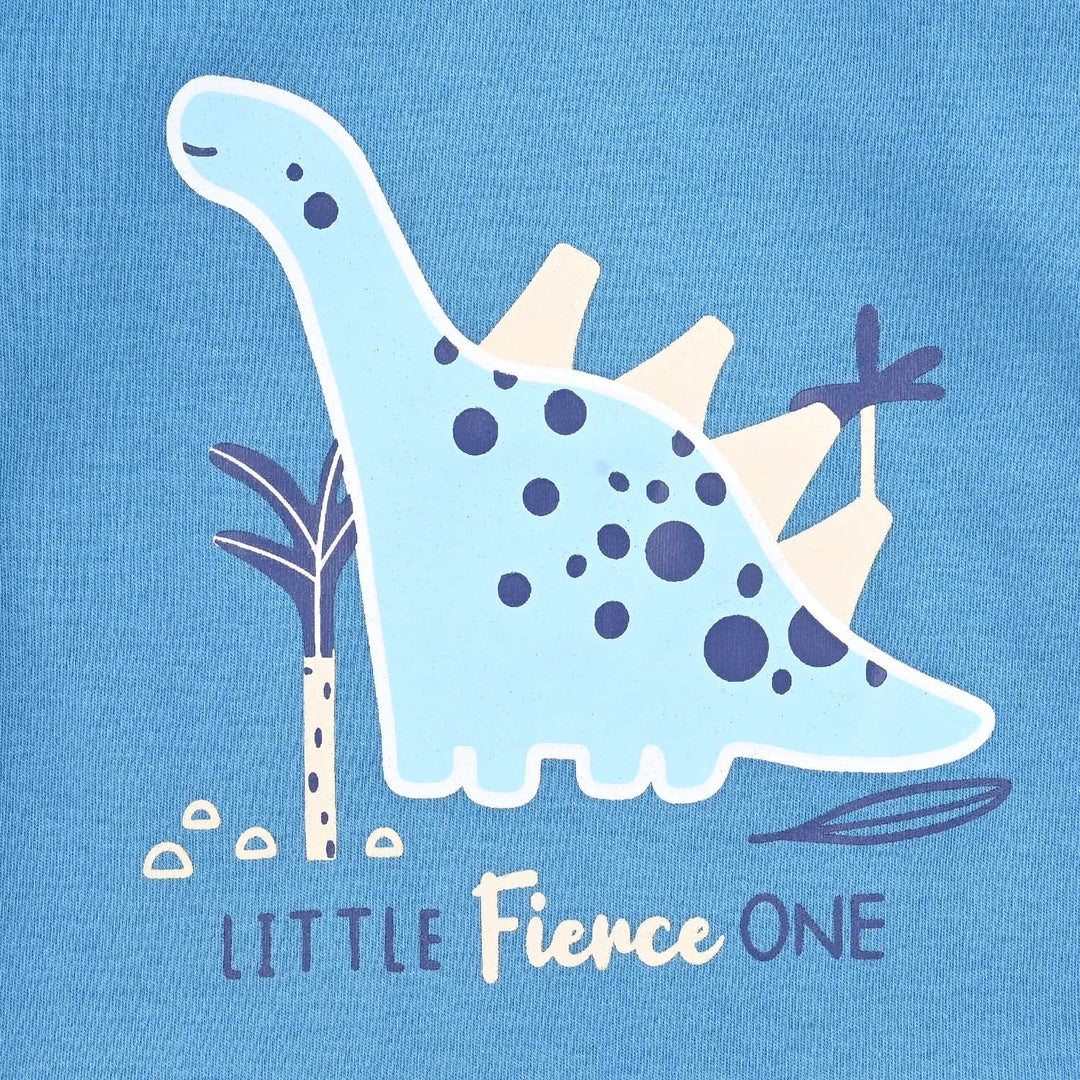 Infant Boys Cotton Interlock Romper F/S LITTLE FIERCE ONE