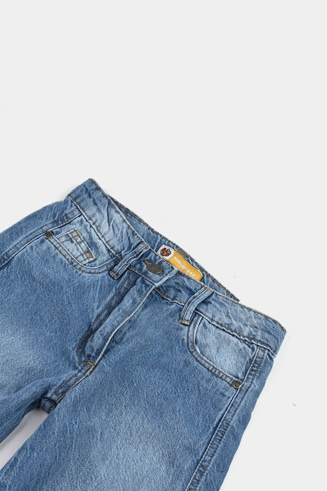 Girls Denim Stretch Pant Flower Emb - LIGHT BLUE