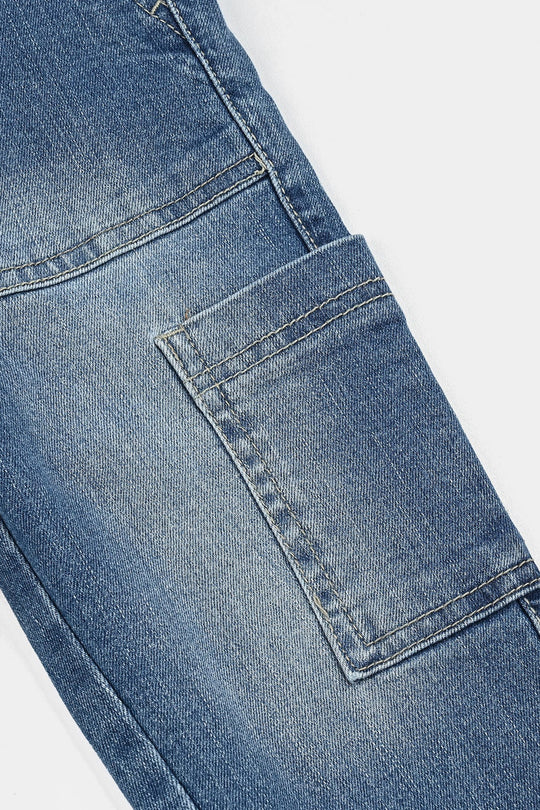 Boys Denim Stretch Pant Do Something - Mid Blue