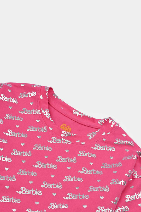 Girls Lycra Jersey T-Shirt F/S- Hot Pink