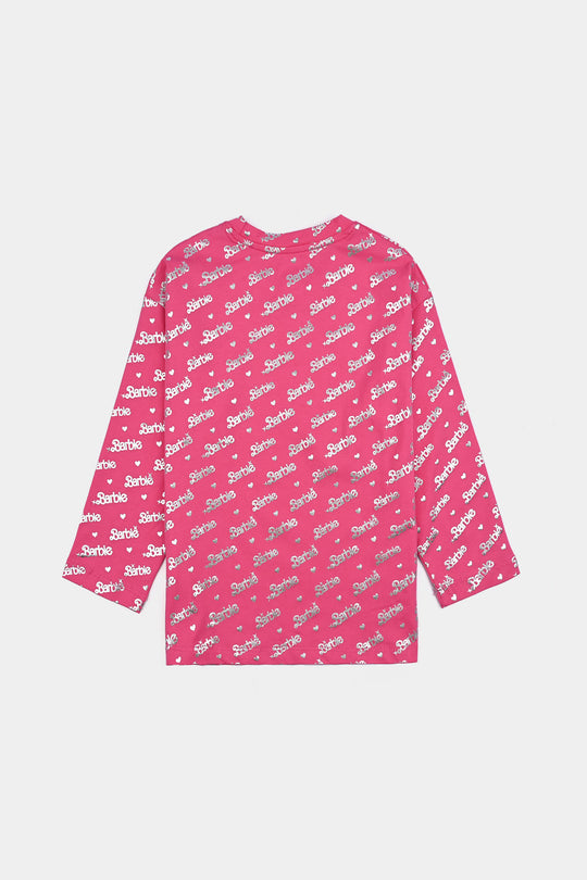 Girls Lycra Jersey T-Shirt F/S- Hot Pink