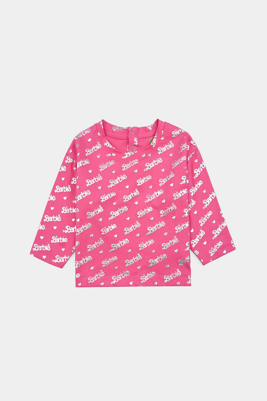 Infant Girls Lycra Jersey T-Shirt F/S - Pink