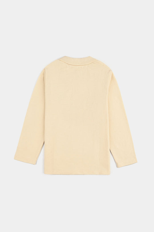 Boys Jumbo Pique Polo F/S Good Vibes - Wood Ash