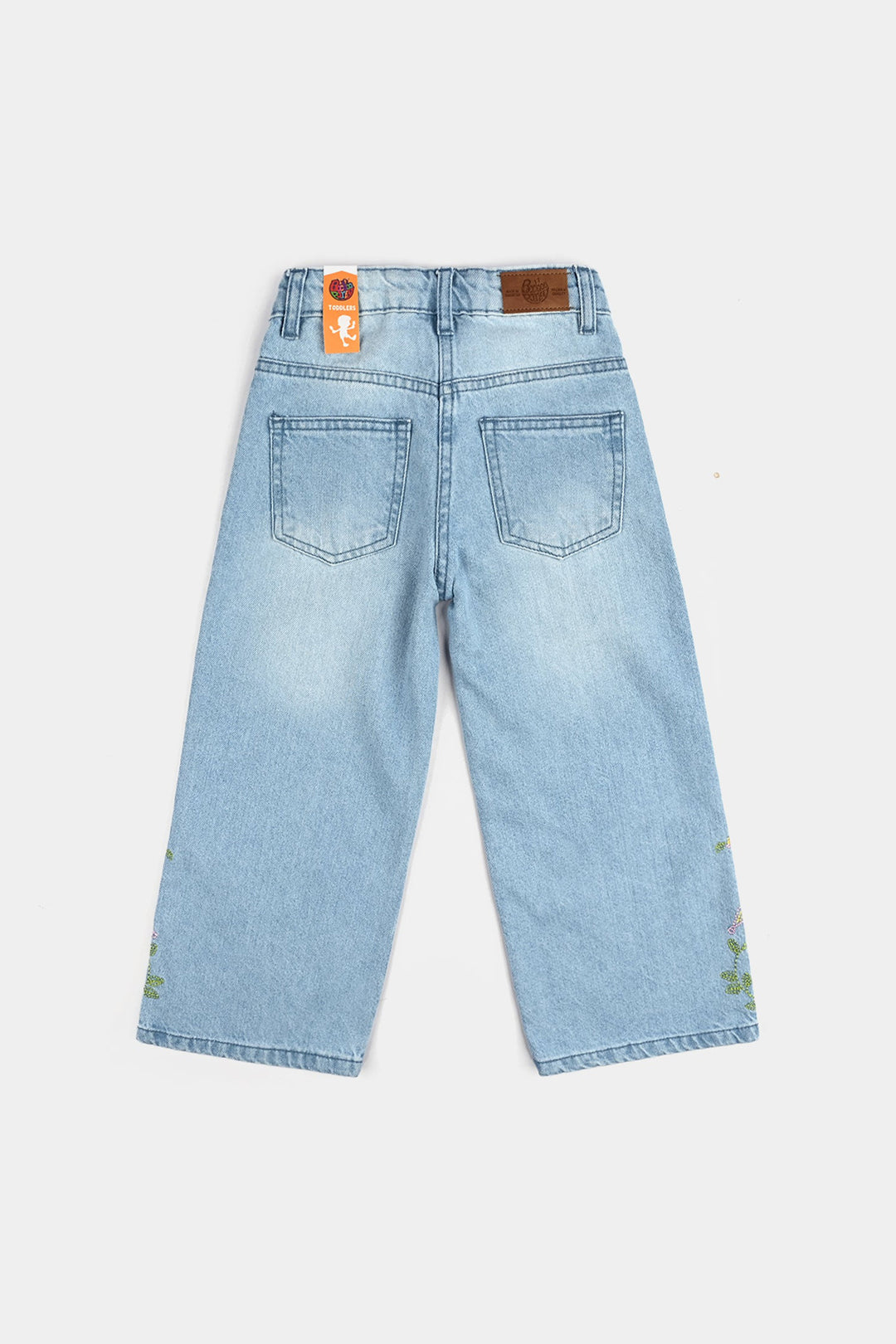 Girls Denim Stretch Pant Emb - LIGHT BLUE
