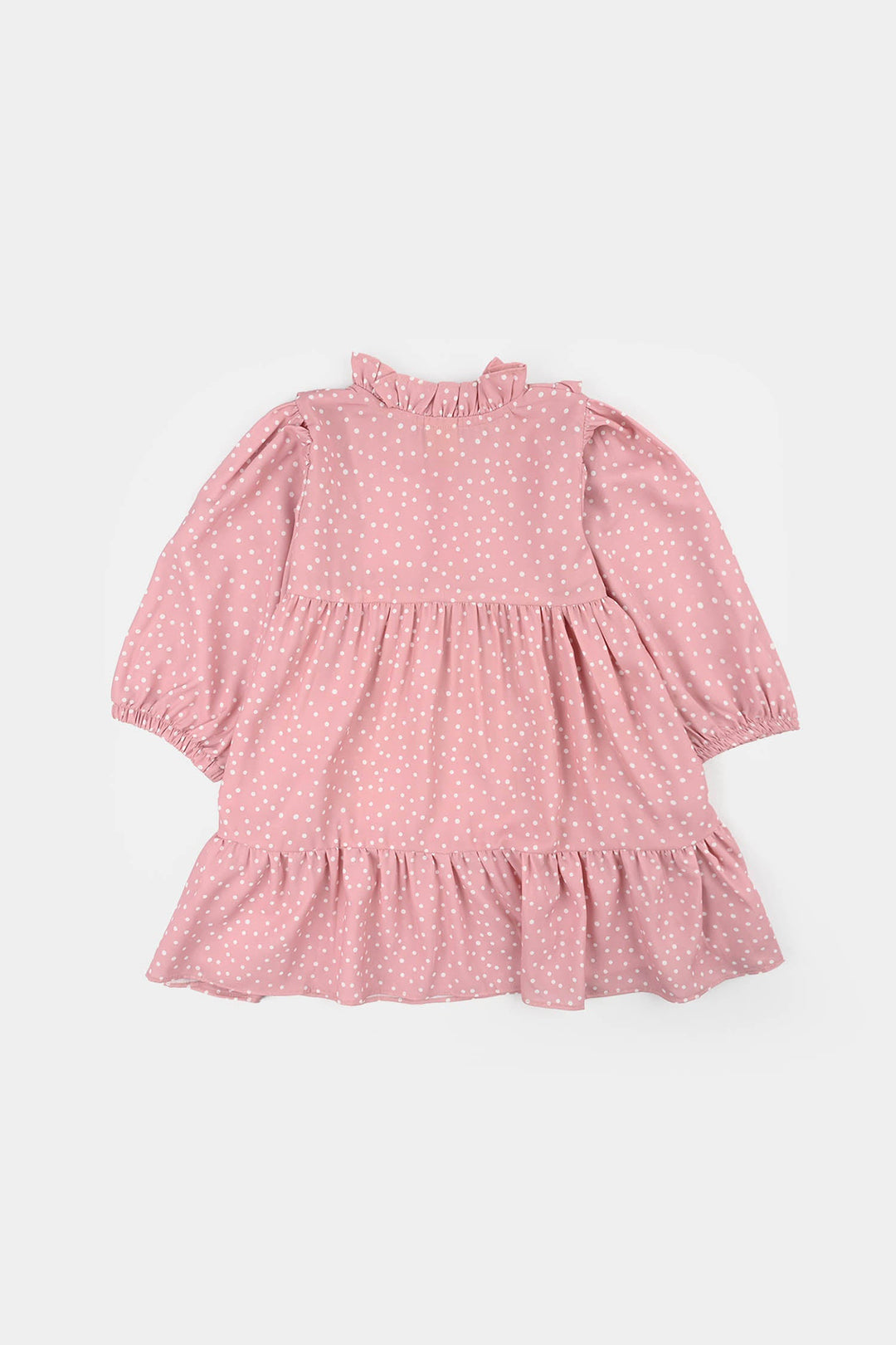 Girls Polyester Casual Frock Beauty - PINK