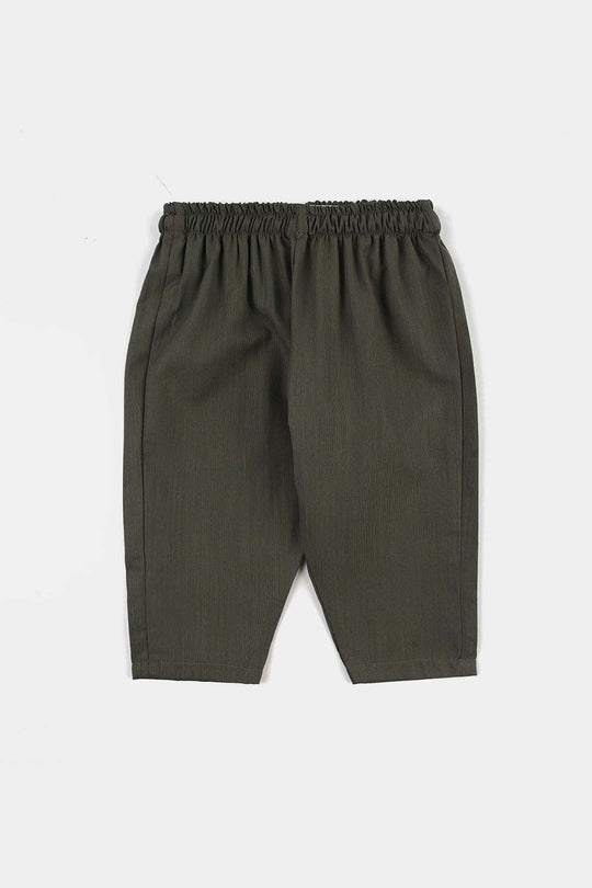 Infant Boys Poly Viscose 2Piece Suit (Dusty Olive)-GREEN