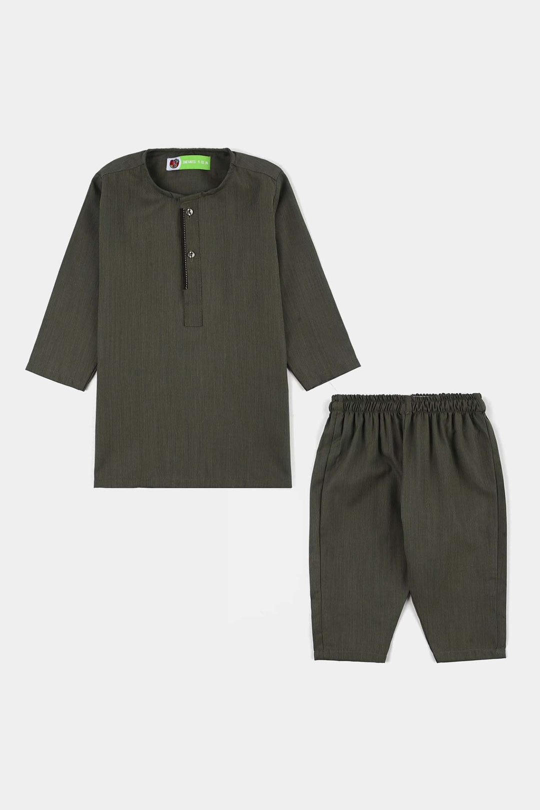 Infant Boys Poly Viscose 2Piece Suit (Dusty Olive)-GREEN