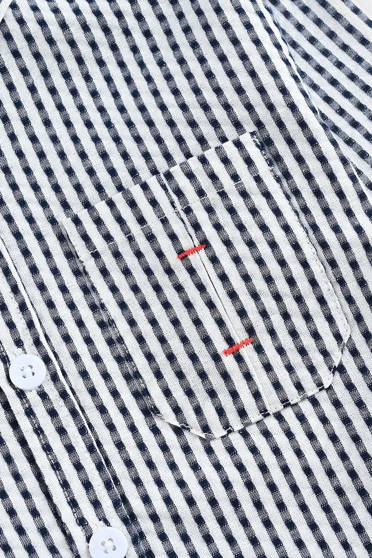 Boys Yarn Dyed Shirt- White Check