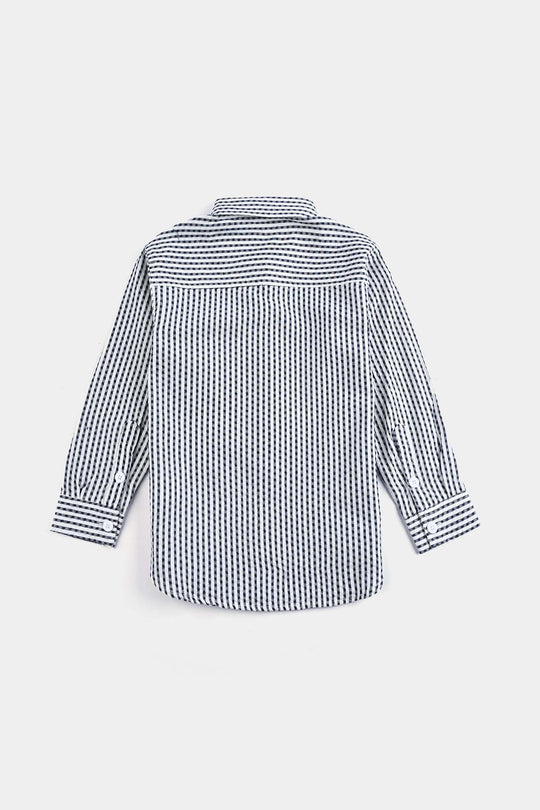 Boys Yarn Dyed Shirt- White Check