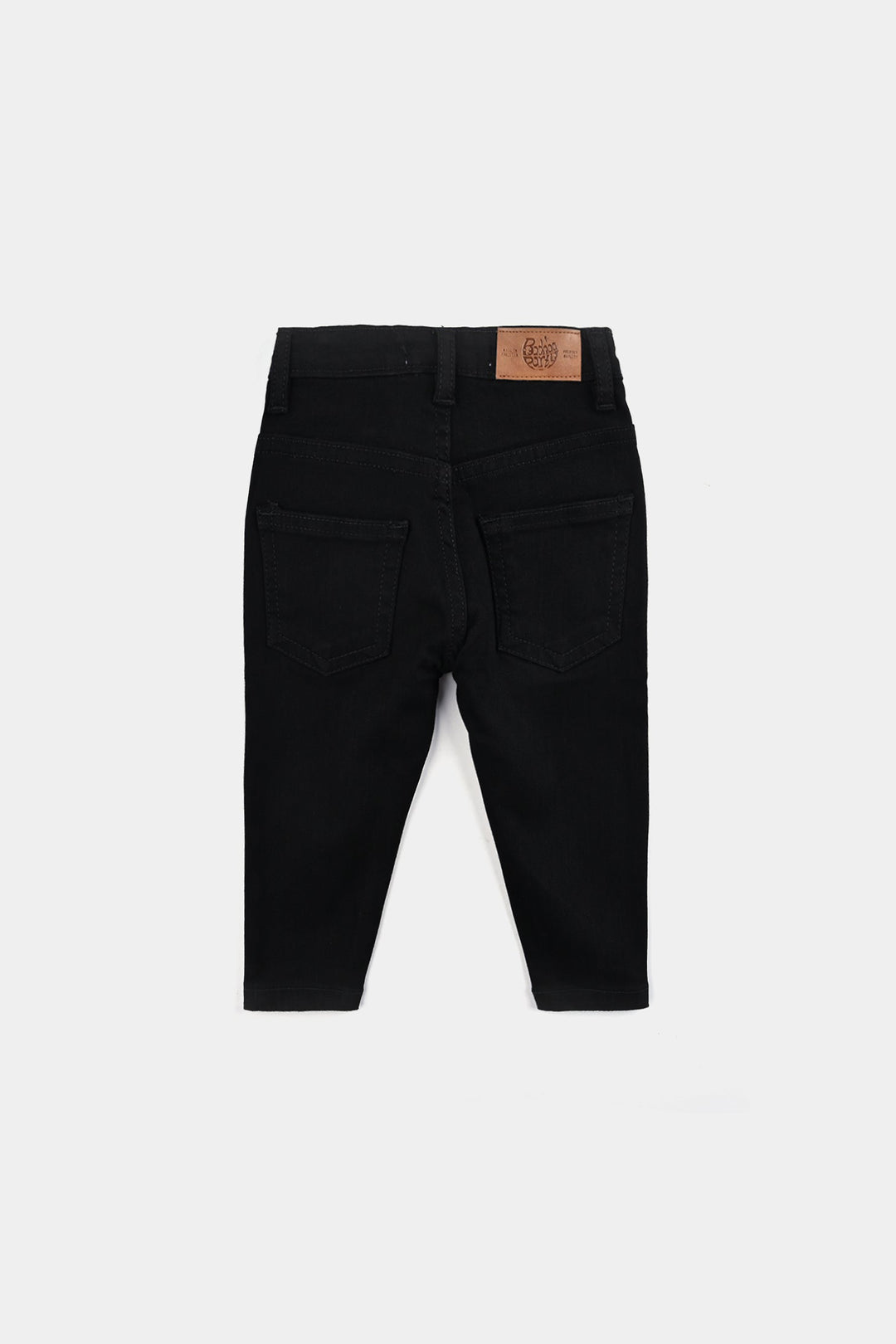 Infant Unisex Denim Stretch Basic Black Pant - BLACK