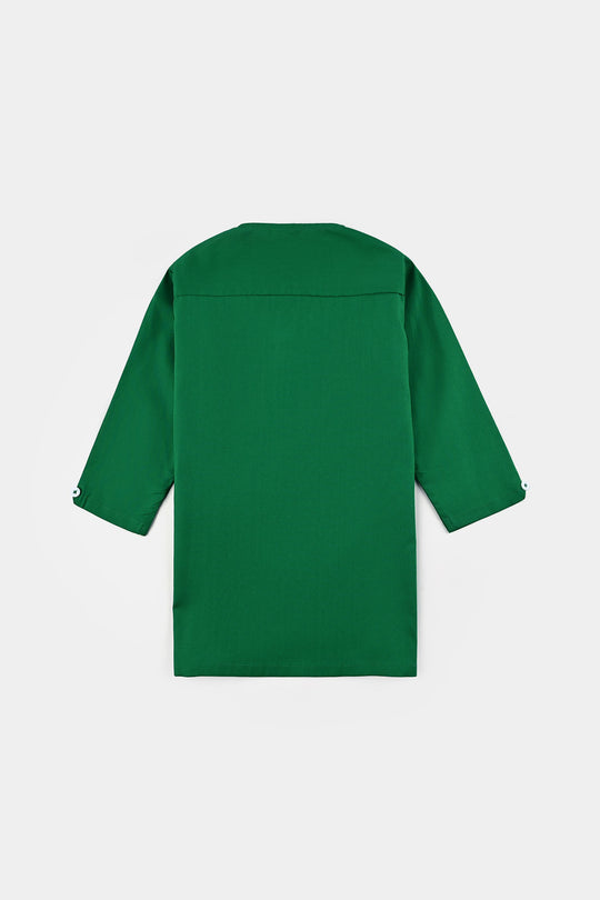Infant Boys Cotton Poplin Kurta (Basic Funk)-GREEN