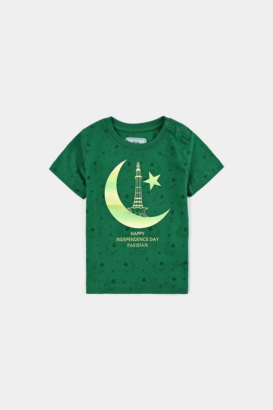 Infant Boys Poly Cotton Jersey T-Shirt SITARO SE AAGE-Joly Green