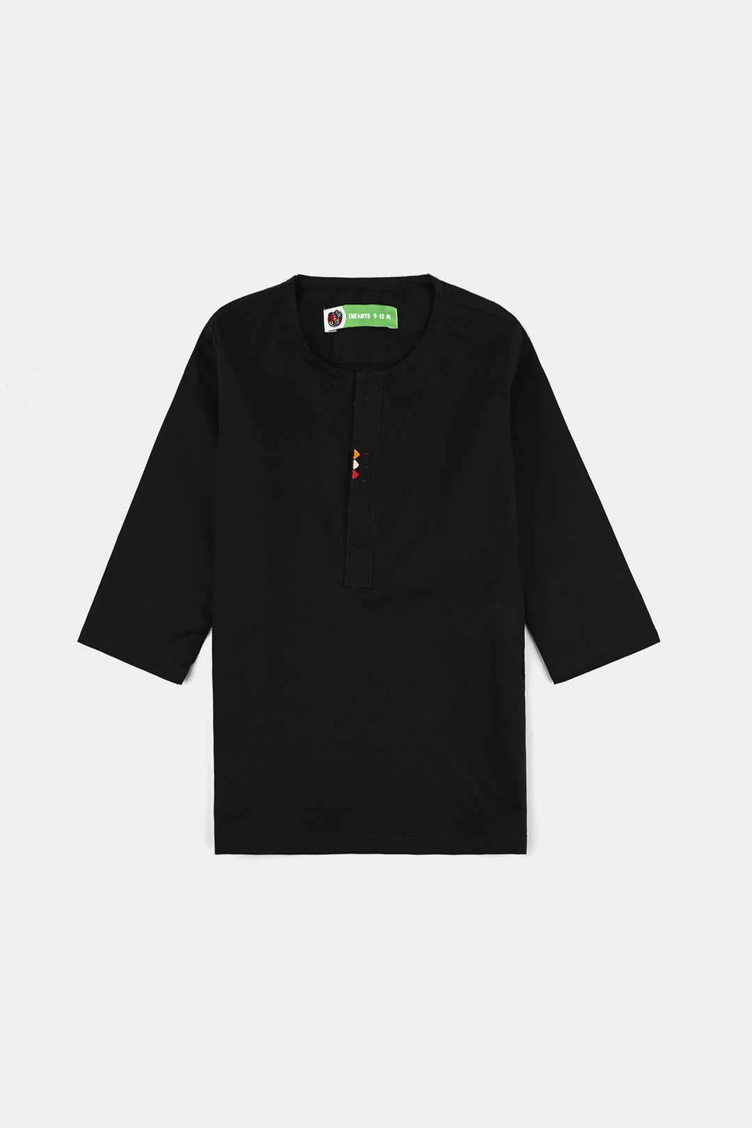 Infant Boys Cotton Poplin Shalwar Suit (Funk Dots)-BLACK