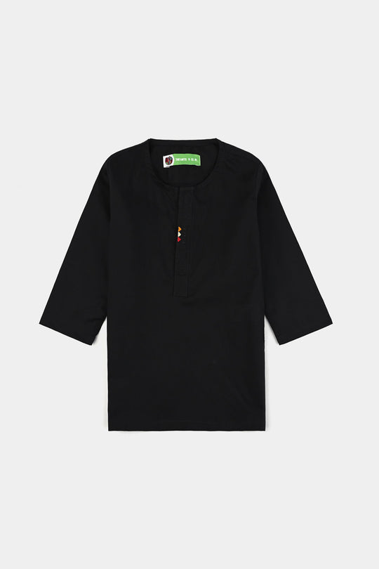 Infant Boys Cotton Poplin Shalwar Suit (Funk Dots)-BLACK