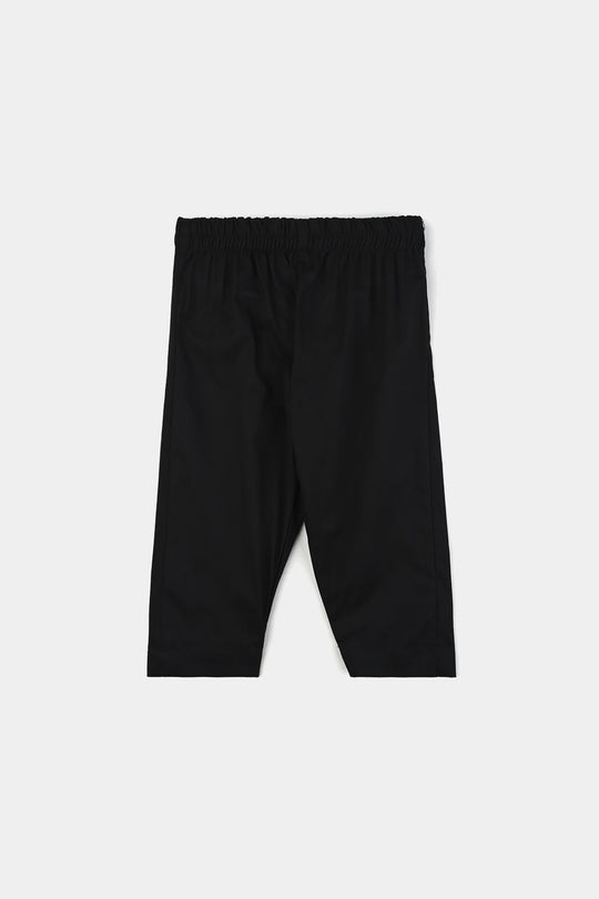 Infant Boys Cotton Poplin Shalwar Suit (Funk Dots)-BLACK