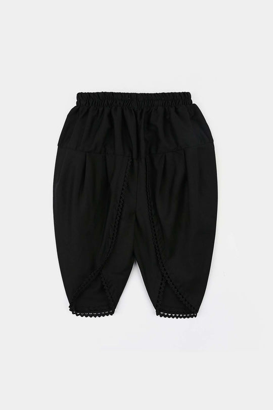 Infant Girls Cotton Tulip Shalwar -BLACK