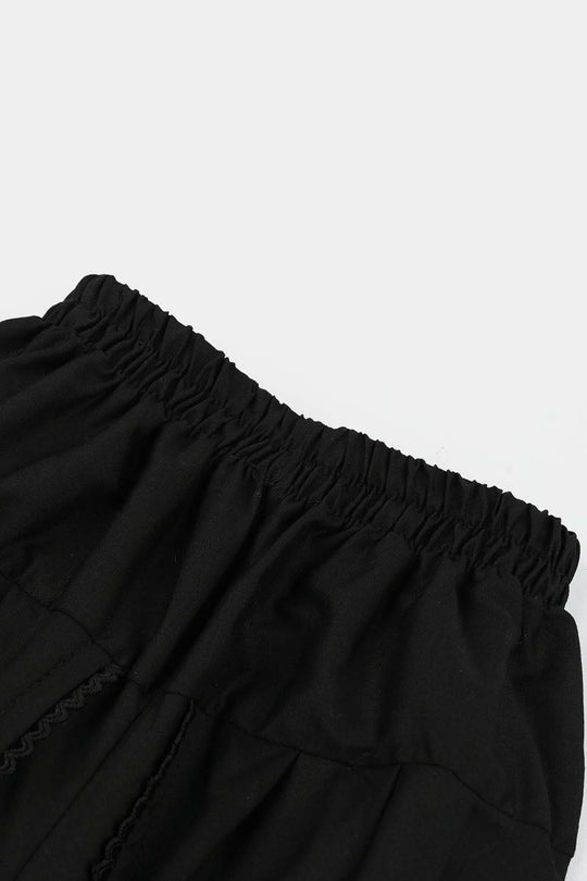 Infant Girls Cotton Tulip Shalwar -BLACK