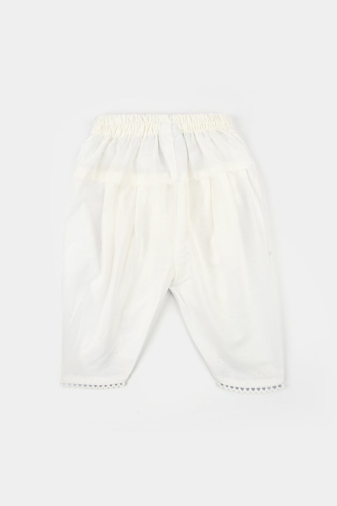 Infant Girls Cotton Tulip Shalwar-White
