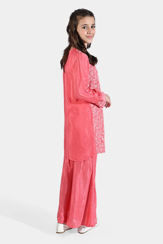 Girls 2Pcs Suit Shining - Pink