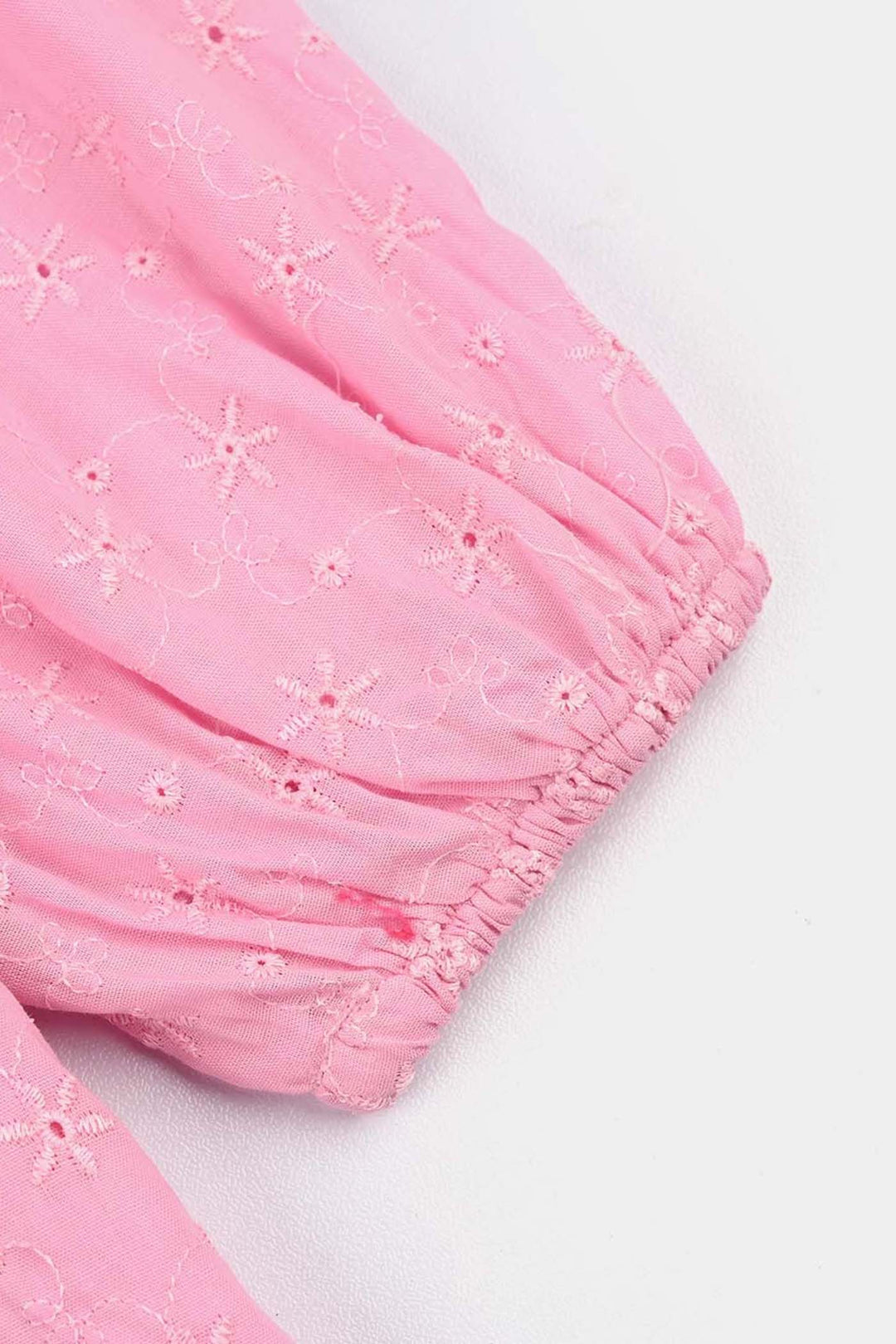 Girls Cotton Emb Top Daffodils-Lilac