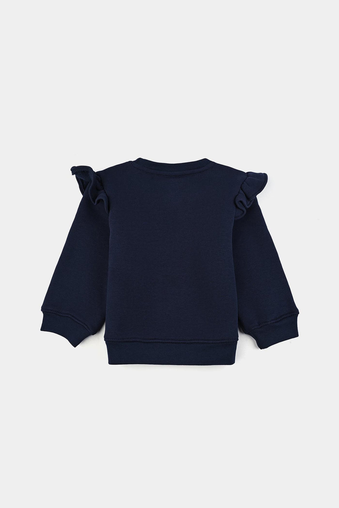 Infant Girls Fleece 2 Piece Suit-NAVY