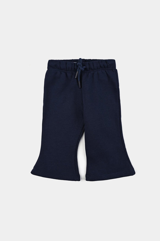 Infant Girls Fleece 2 Piece Suit-NAVY