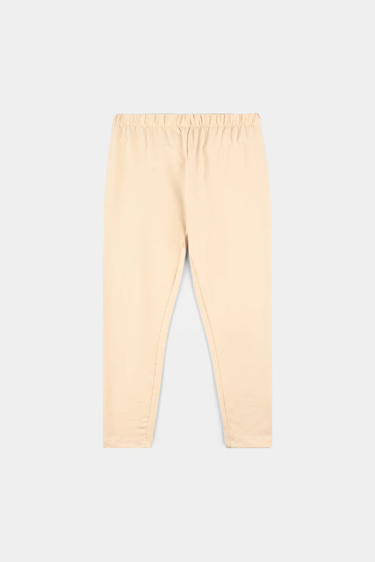 Girls Jersey/Terry Tights-Wood.Ash