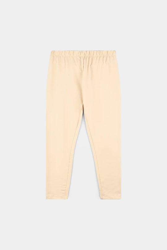 Girls Jersey/Terry Tights-Wood.Ash