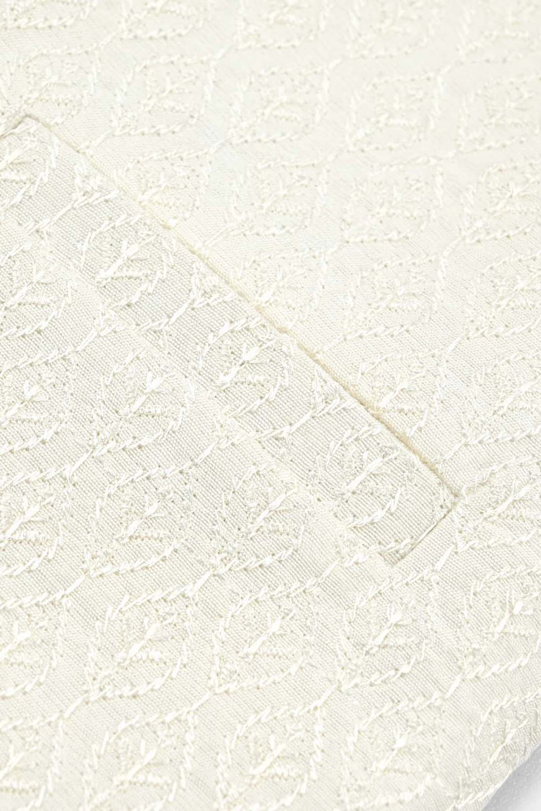 Boys Poly Viscose Waistcoat (Monotone)-Off White