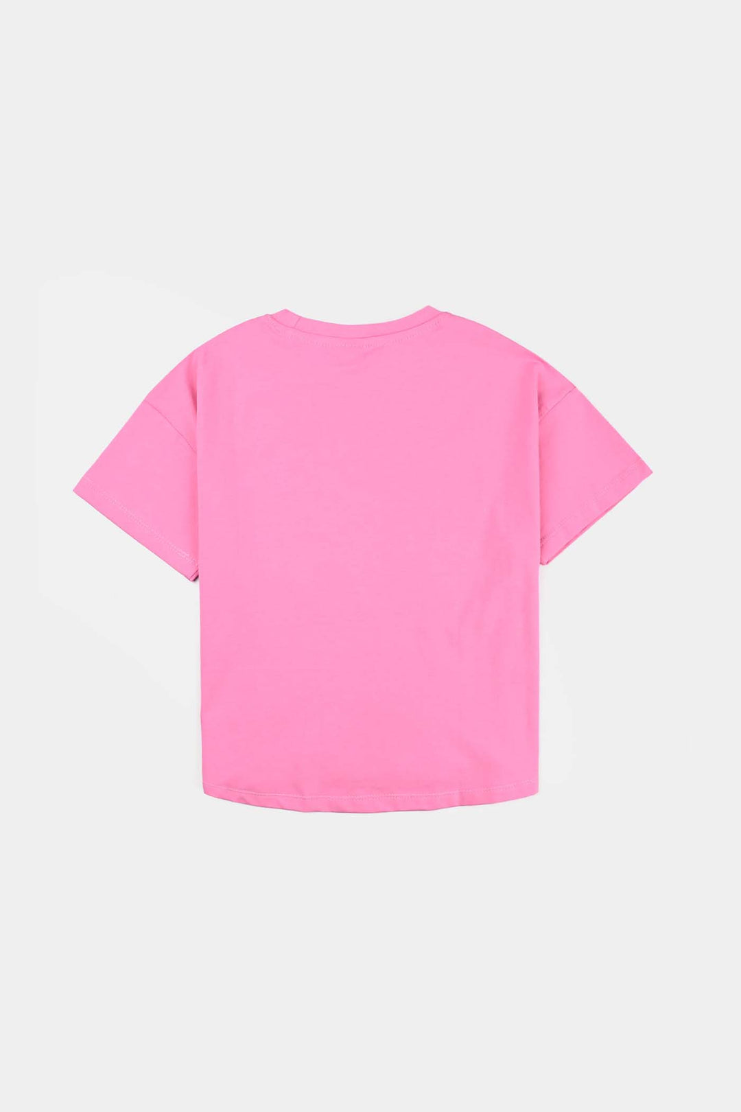 Girls Lycra Jersey T Shirt Growing - Pink