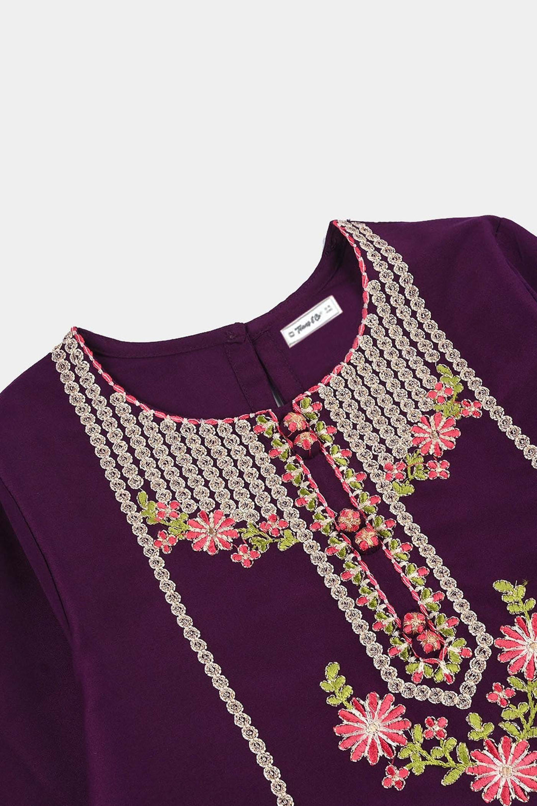 Teens Girls Poly Cambric 3-Piece Set (Rang Saaz) - Purple