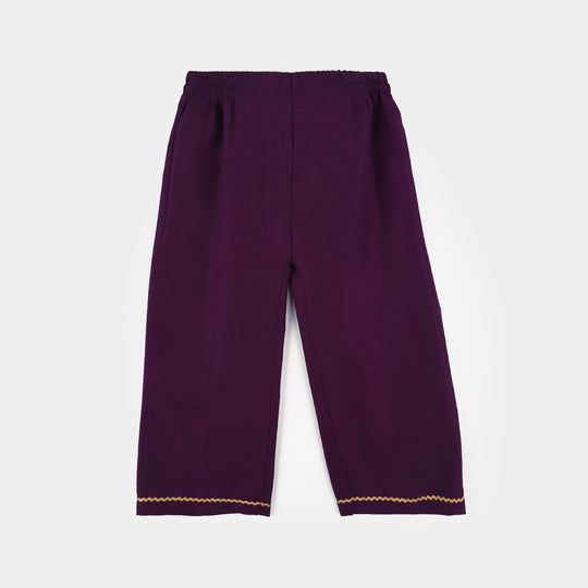 Girls Poly Cambric 3-Piece Set (Rang Saaz) - Purple