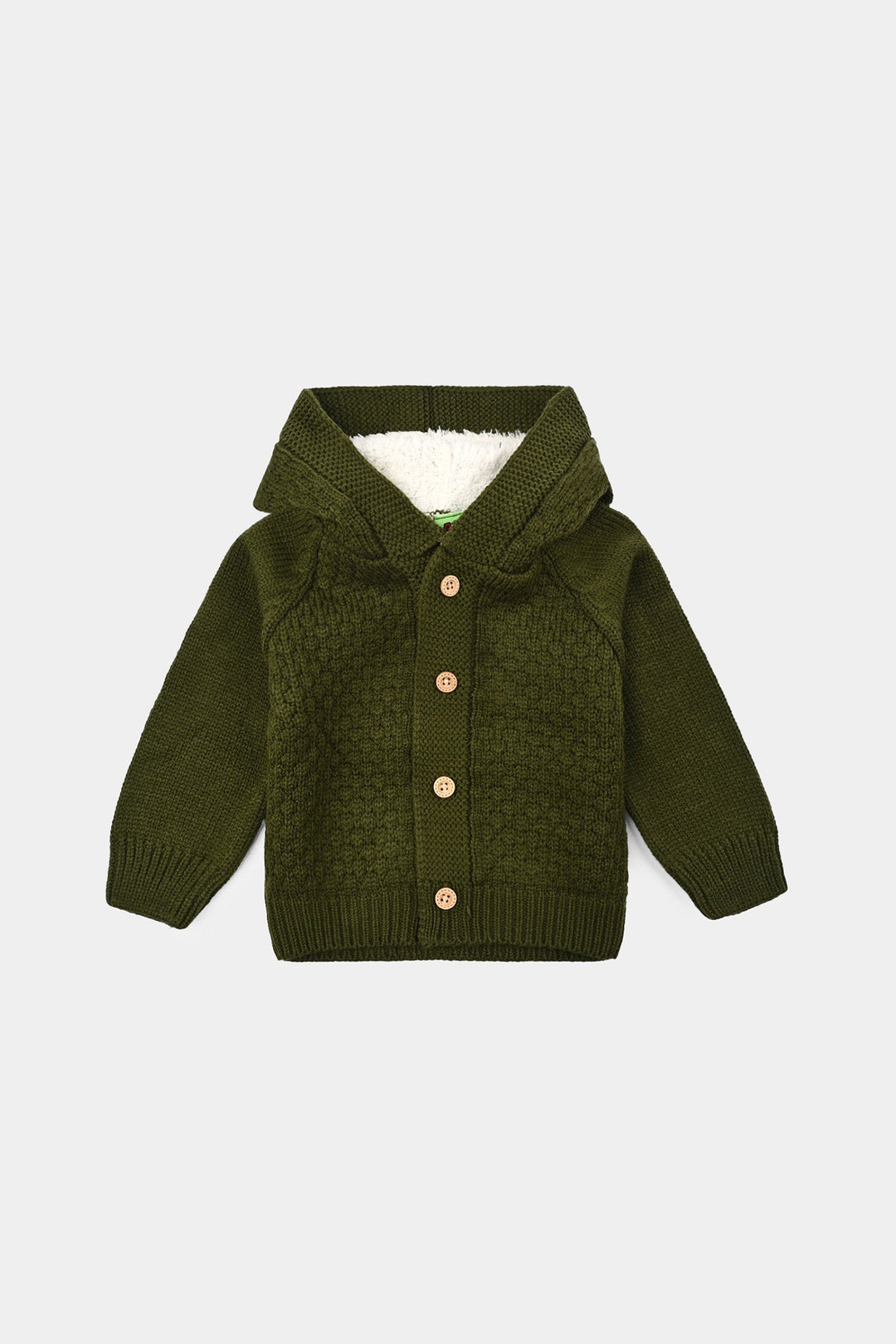 Infant Boys Acrylic Suit-Popcorn - Olive Green