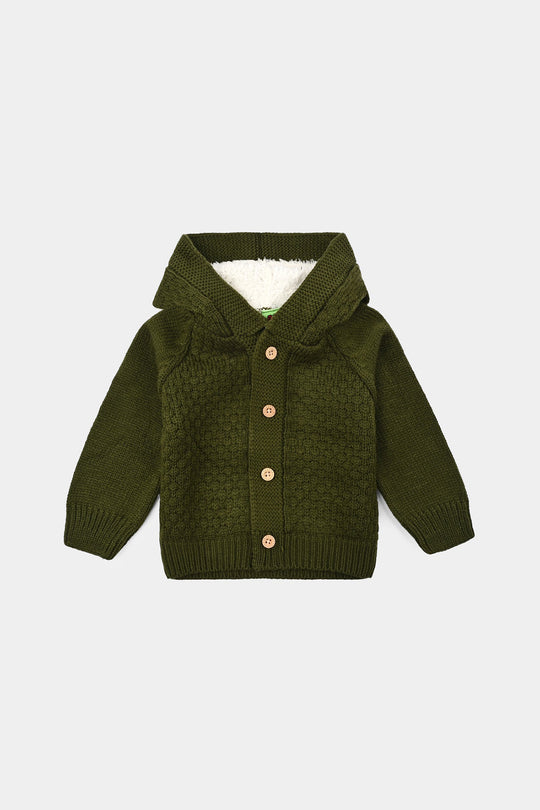 Infant Boys Acrylic Suit-Popcorn - Olive Green