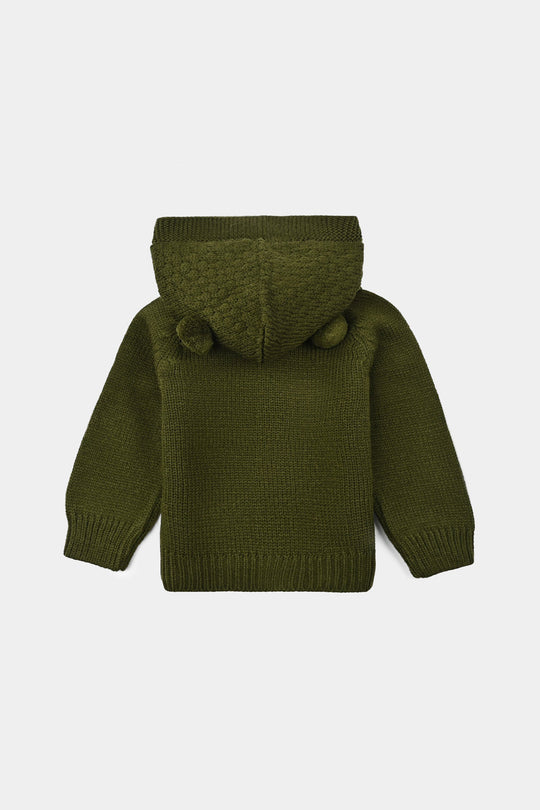 Infant Boys Acrylic Suit-Popcorn - Olive Green