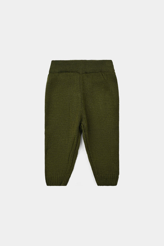 Infant Boys Acrylic Suit-Popcorn - Olive Green