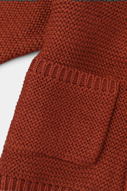 Infant Boys Acrylic Suit-Rust