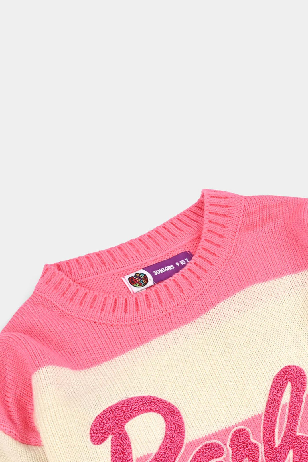 Girls Acrylic Sweater - Pink