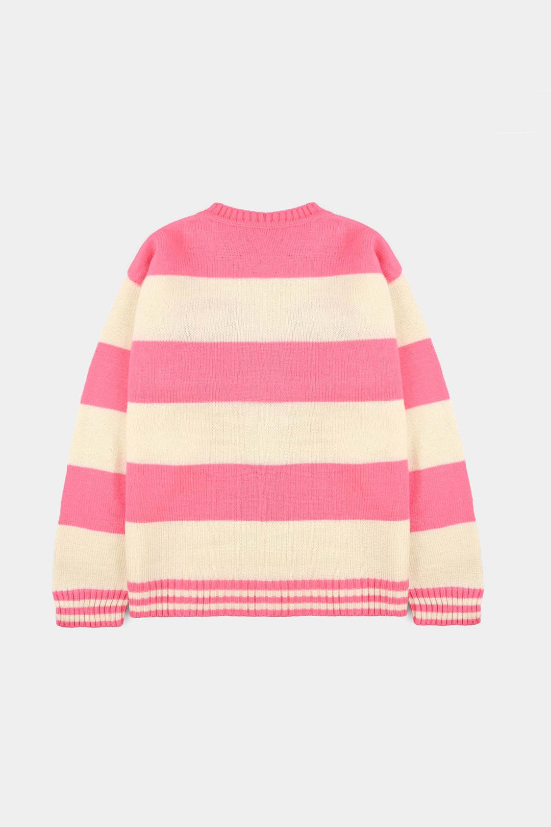 Girls Acrylic Sweater - Pink