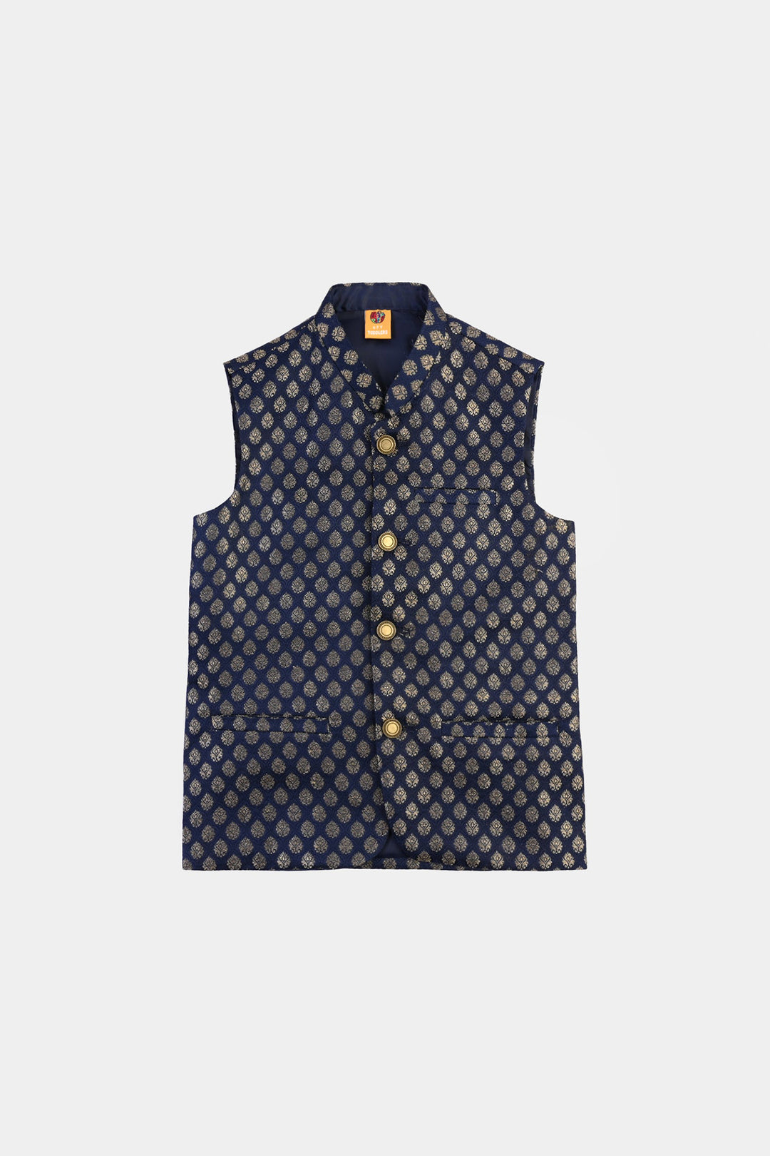 Boys Poly Viscose Waistcoat (Blended)- Blue