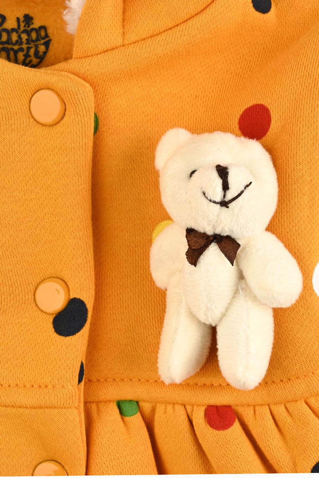 Infant Girls Fleece Knitted Jacket Rabbit-Yellow