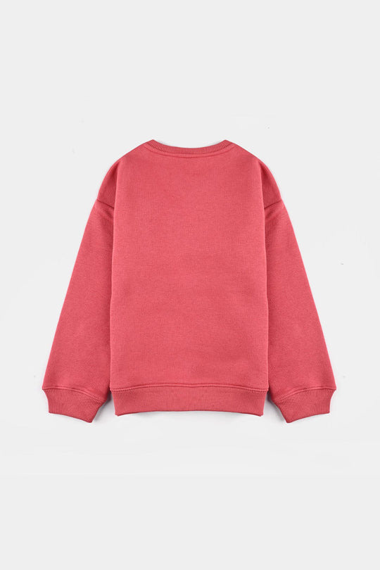 Girls Fleece Sweatshirt Just Like Magic-Rose